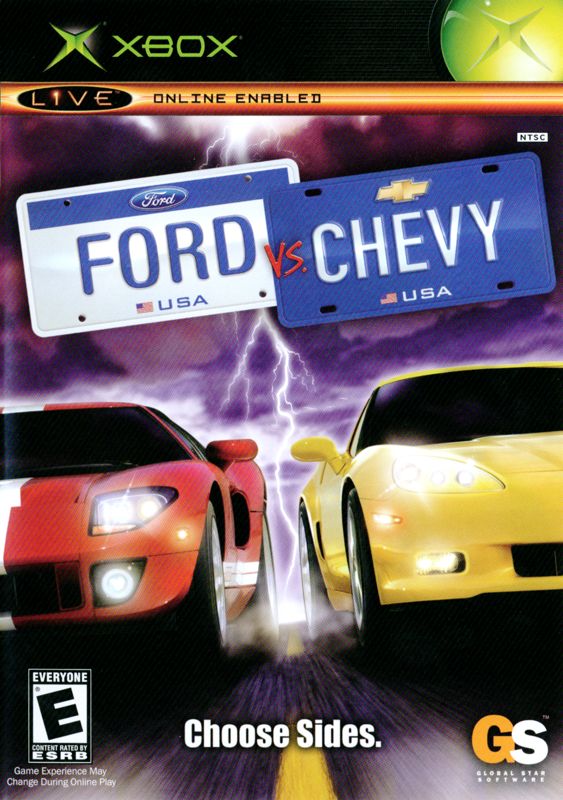 Ford vs. Chevy box art for Playstation 2